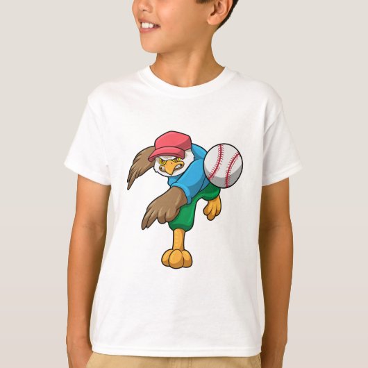 野球のホークアットベースボールこうもり Tシャツ (正面)