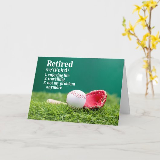 野球のホーム別走れ:野球の引退 カード (黄色い花)