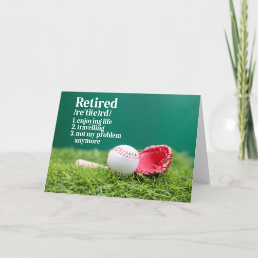 野球のホーム別走れ:野球の引退 カード (正面)