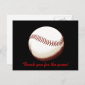 野球のボール感謝してい-ゲームのためにあなた – はがき (正面/裏面)