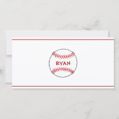 野球のボール 誕生日 サンクス こども フォトカード サンキューカード (裏面)