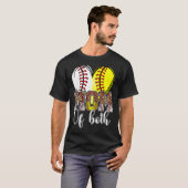 野球のママのソフトボールママ Tシャツ (正面フル)