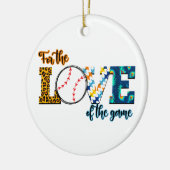 野球のマムヒョウの愛のために セラミックオーナメント (左)