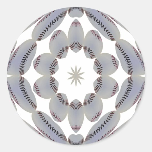 野球のミキサーのステッカー ラウンドシール (正面)