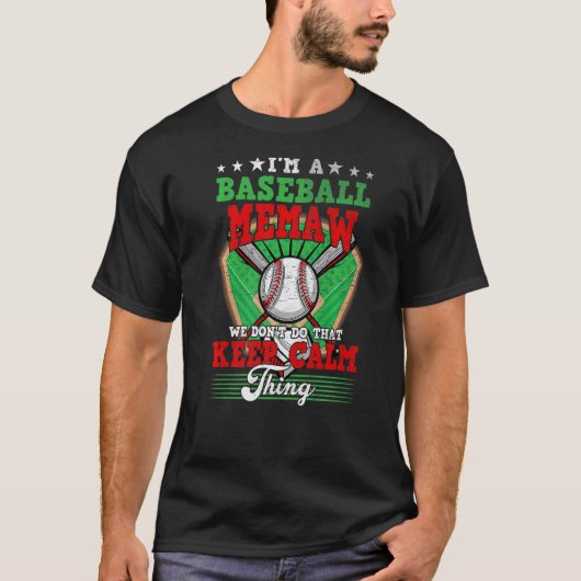 野球のミューは落ち着いた保ことをやらない Tシャツ (正面)