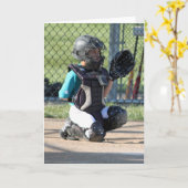 野球のメッセージカード カード (黄色い花)