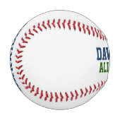 野球のユニフォーム番号オン・ホワイト 野球ボール (正面左)