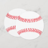 野球のラウンドステーショナリーカード (正面/裏面)