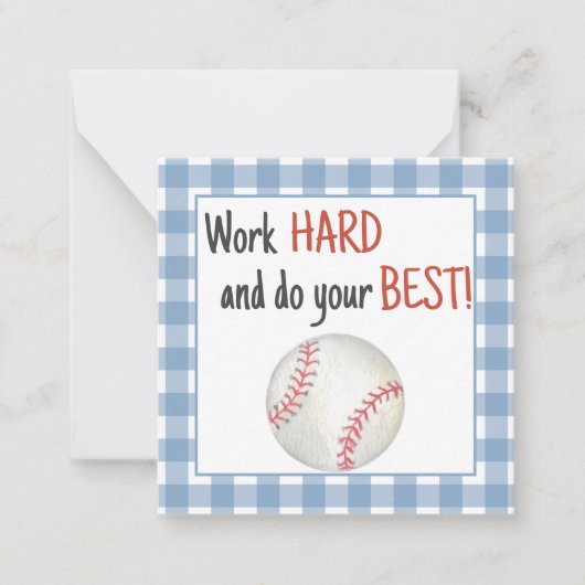 野球のランチボックス ノートカード (正面)