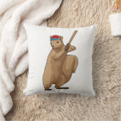野球のリスこうもり クッション (ブランケット)