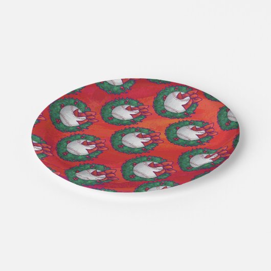 野球のリースオン・レッド ペーパープレート (アングル)