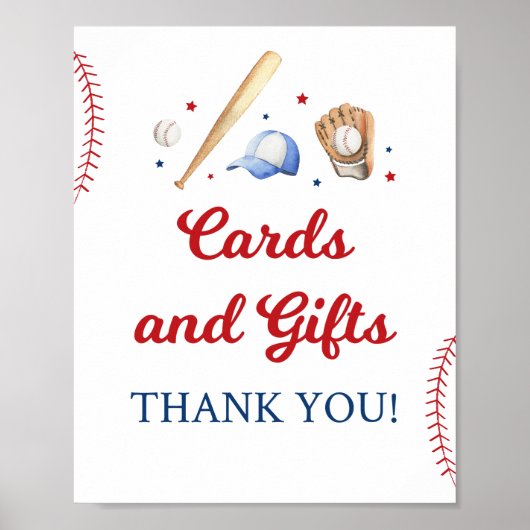 野球のルーキーカードとギフト誕生日サイン ポスター (正面)