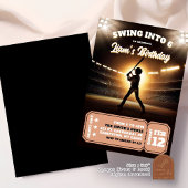 野球のルーキー誕生日ボーイ 招待状