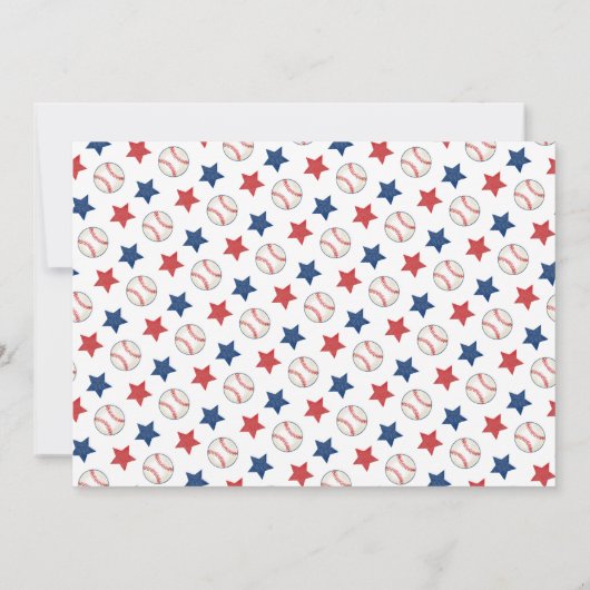 野球のルーキー1歳の誕生日パーティー写真 サンキューカード (裏面)