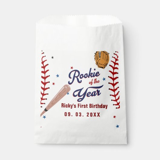 野球のルーキー・オブ・ザ・イヤー・ベースボールの第1回目の誕生日 フェイバーバッグ (正面)