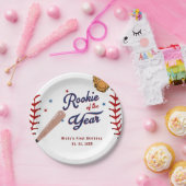 野球のルーキー・オブ・ザ・イヤー・ベースボールの第1回目の誕生日 ペーパープレート (パーティー)