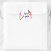 野球のルーキー・オブ・ザ・イヤー・ベースボールの第1回目の誕生日 ラウンドシール (バッグ)