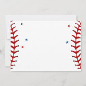 野球のルーキー・オブ・ザ・イヤー・ベースボールの第1回目の誕生日 招待状 (裏面)