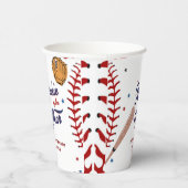 野球のルーキー・オブ・ザ・イヤー・ベースボールの第1回目の誕生日 紙コップ (右)