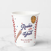 野球のルーキー・オブ・ザ・イヤー・ベースボールの第1回目の誕生日 紙コップ (正面)