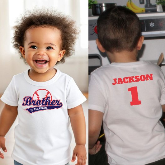 野球のルーキー・オブ・ザ・イヤー 野球 1歳の誕生日 ベビーTシャツ