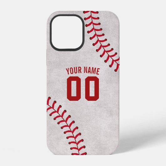 野球のレース スポーツ テーマ カスタム 名前 iPhoneケース (裏面)