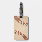 野球のヴィンテージ ラゲッジタグ (裏面縦)