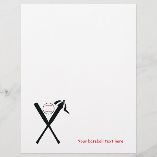 野球の交差こうもりとキャップ黒赤カスタム (正面)