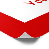 野球の交差こうもりとキャップ黒赤カスタム ポスター (角)