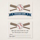 野球の交差こうもり推測ゲーム赤ちゃんシャワー (正面&裏面)