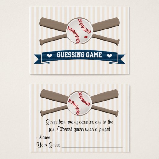 野球の交差こうもり推測ゲーム赤ちゃんシャワー (正面&裏面)