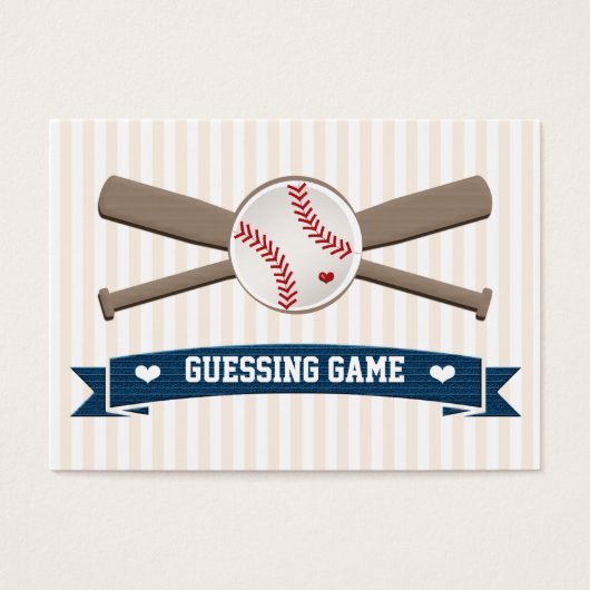 野球の交差こうもり推測ゲーム赤ちゃんシャワー (正面)