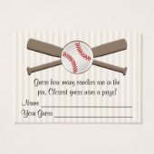 野球の交差こうもり推測ゲーム赤ちゃんシャワー (裏面)