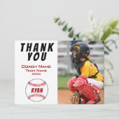 野球の写真ありがとうコーチ野球カード サンキューカード (スタンド正面)