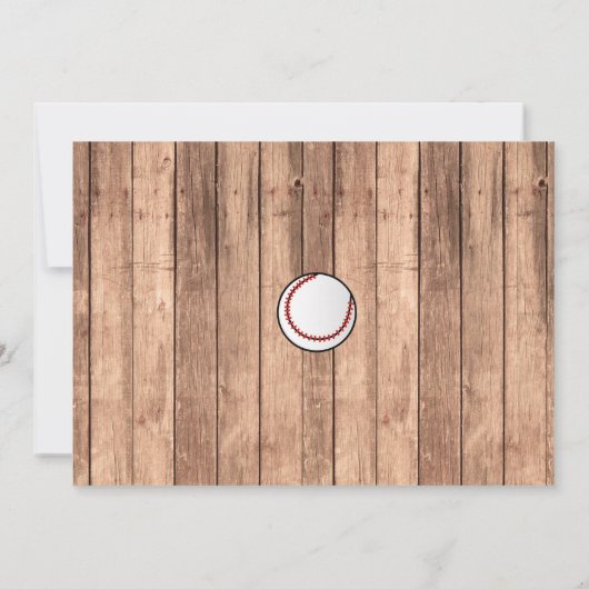 野球の写真オールスターのスポーツのパーティーの誕生日 招待状 (裏面)