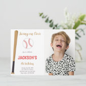 野球の写真付き招待状 招待状 (スタンド正面)