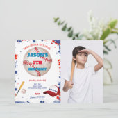 野球の写真招待状 招待状 (スタンド正面)