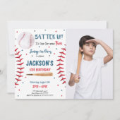 野球の写真招待状 招待状 (正面)