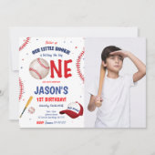 野球の写真 招待状 (正面)