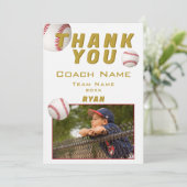 野球の写真 選手 チーム コーチ サンキューカード (スタンド正面)