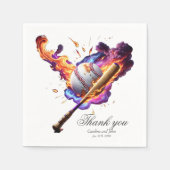 野球の出火。 スタンダードカクテルナプキン (正面)