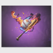 野球の出火。 ラッピングペーパー (フラット)