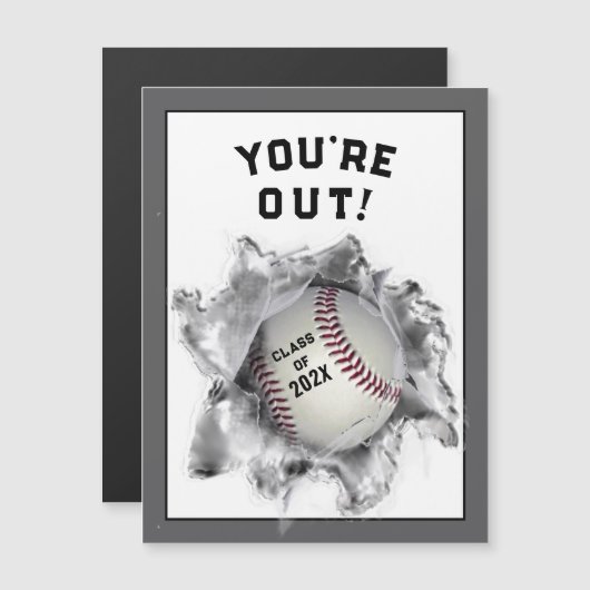 野球の卒業おめでとう票 (正面/裏面)