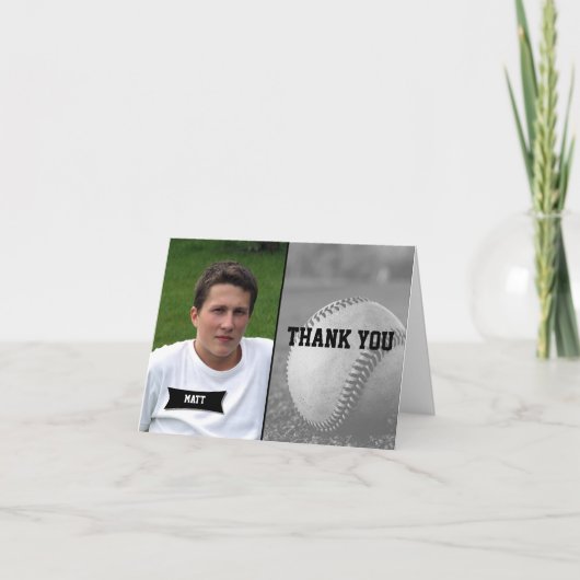 野球の卒業のサンキューカード サンキューカード (正面)