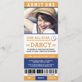 野球の卒業パーティーの招待 招待状