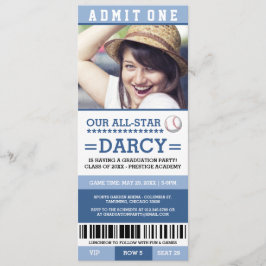 野球の卒業パーティー招待状 招待状