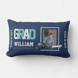 野球の卒業写真ギフトパーソナライズされた ランバークッション