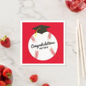 野球の卒業式パーティースポーツ スタンダードカクテルナプキン (インサイチュ)