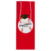 野球の卒業式パーティースポーツ ワインギフトバッグ (正面)