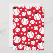 野球の卒業式パーティースポーツ 招待状 (裏面)